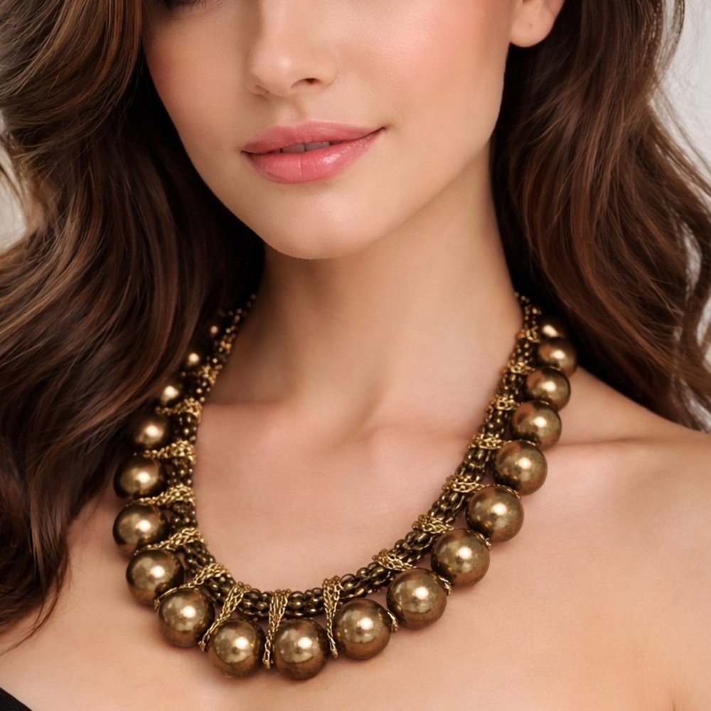 Cara New York Gold Chunky Statement Necklace (BR999/3)